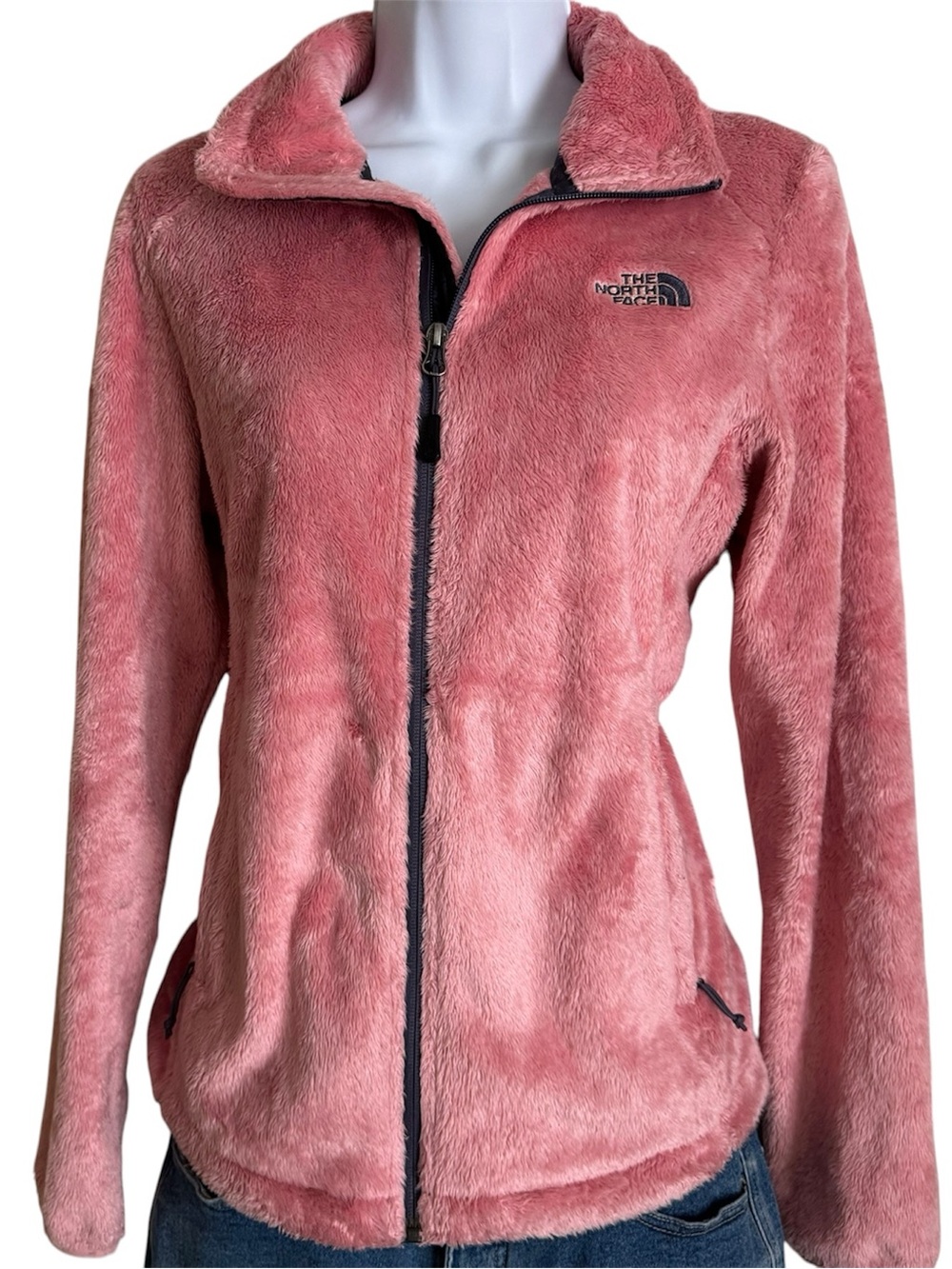 The North Face Osito High Pile Fleece Jacket Pink Full Zip Small S/P